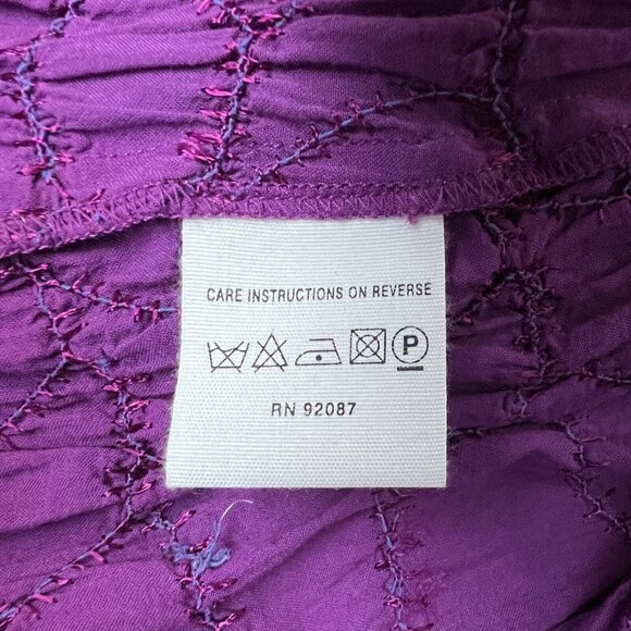 Charles Nolan Midi Skirt Womens 4 Purple Broomstick Embroidered Peasant Boho‎ - Picture 10 of 11